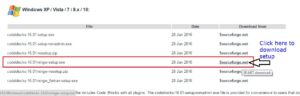 download code block Setup
